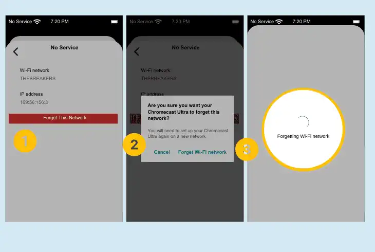 reconnect the chromecast to wi-fi