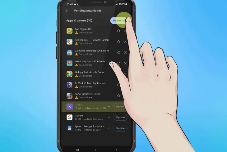 update xfinity app and chromecast