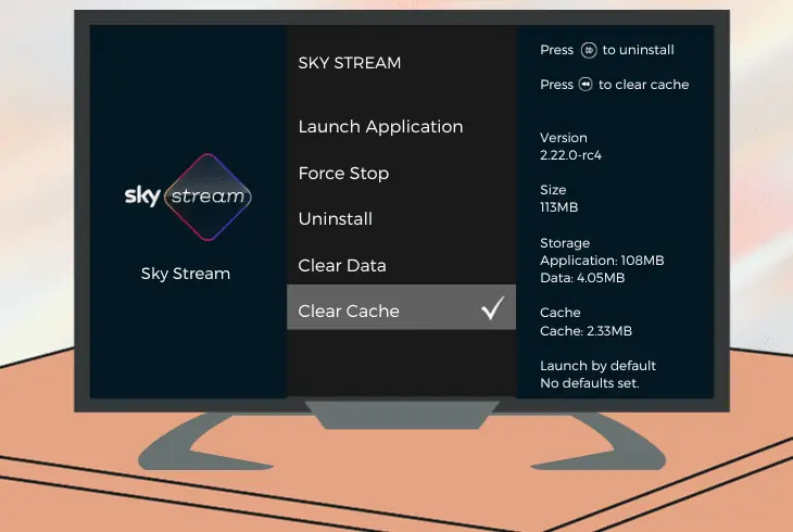 clear the sky stream cache