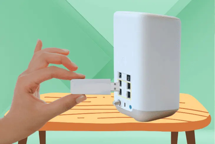 connect the usb to modem