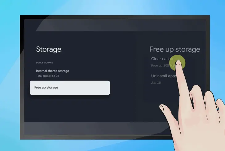 clear the chromecast data cache