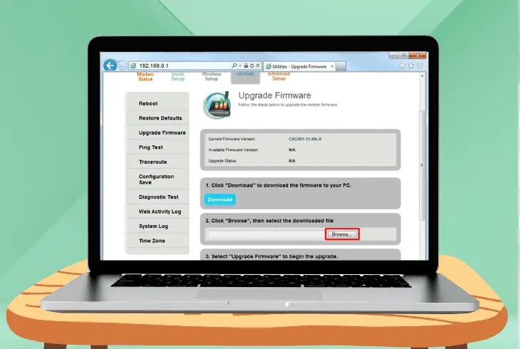 download the firmware update file
