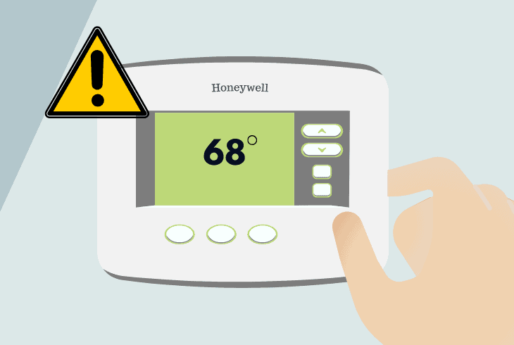 honeywell thermostat drop below 68°