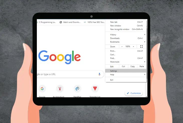 enable the java script on browser