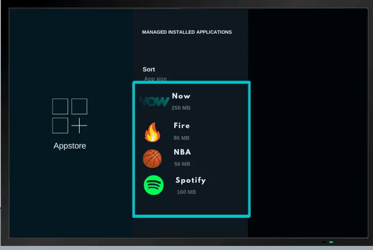 clear out space on the firestick