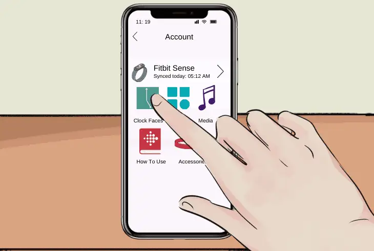 change the fitbit watch's face