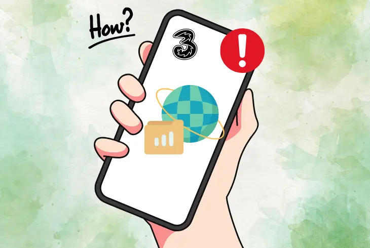 how fix three data roaming not working