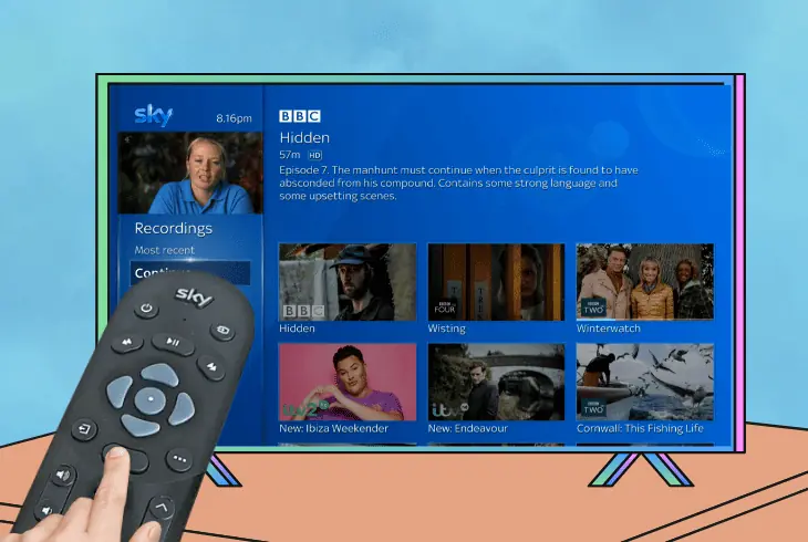 free up the space on sky q box