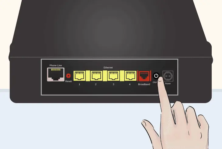 power reset the frontier router