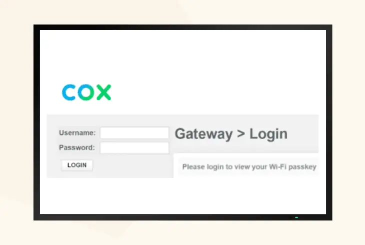 set up cox gateway after reset