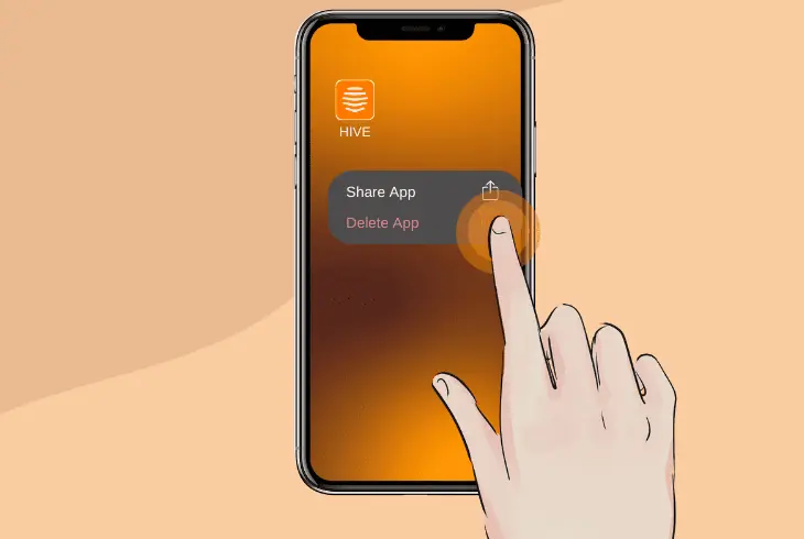 uninstall and install the hive app