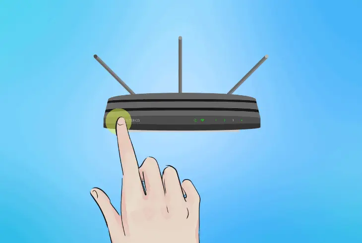 soft-reset the network router