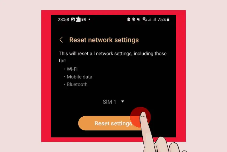 revert the network settings to defaults