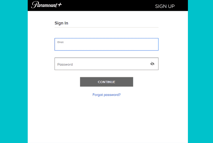 sign-in paramount plus account