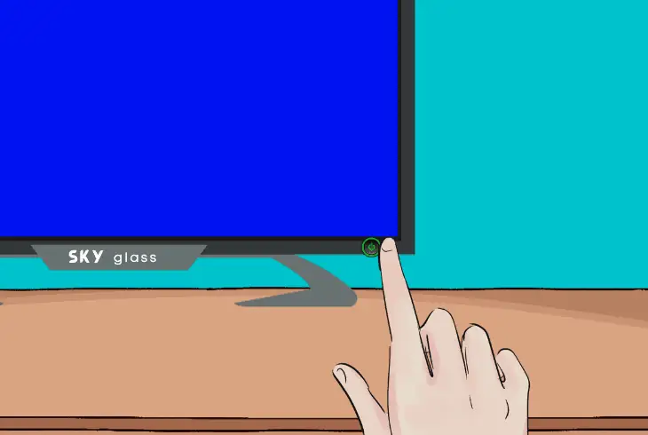 try the sky glass power button
