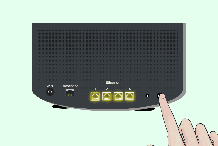 reset the router’s power supply