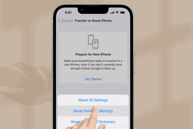 reset your device network settings
