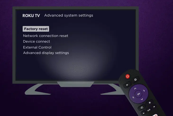 factory reset your roku television