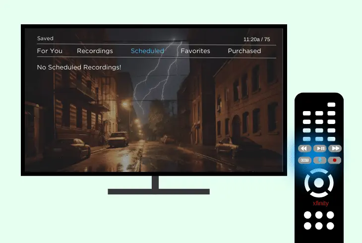 recordings disappeared in xfinity scheduled