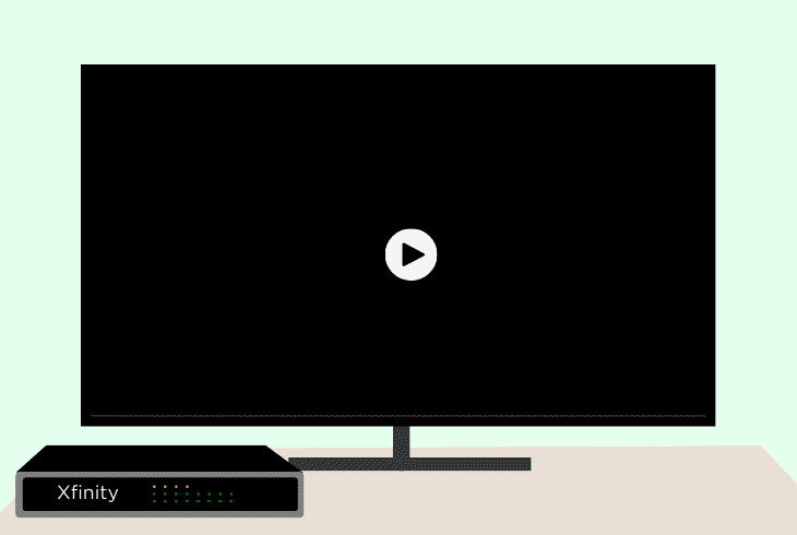 screen black streaming tv box xfinity