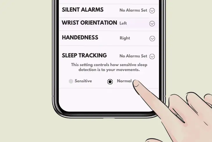 change sleep sensitivity mode