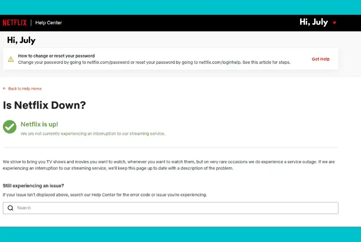 check for any service outages