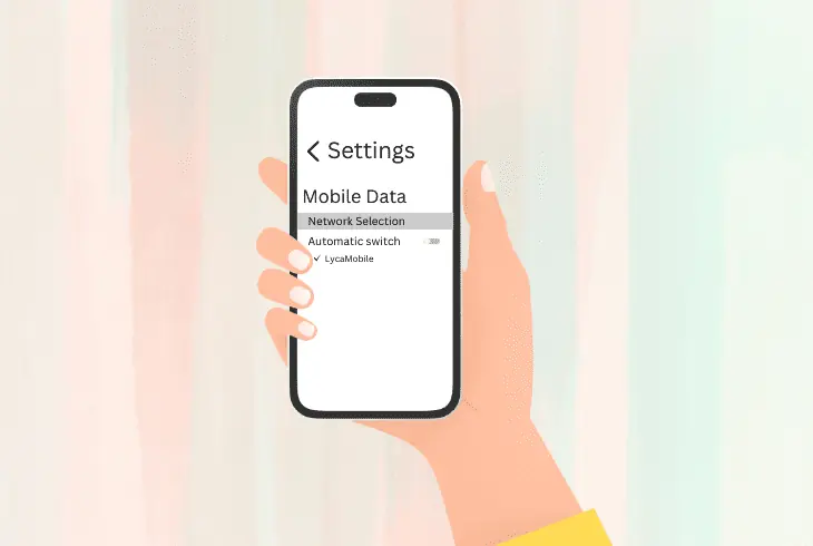 set the lycamobile as network operator