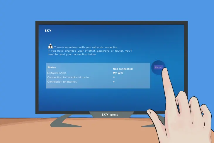reset the sky glass network