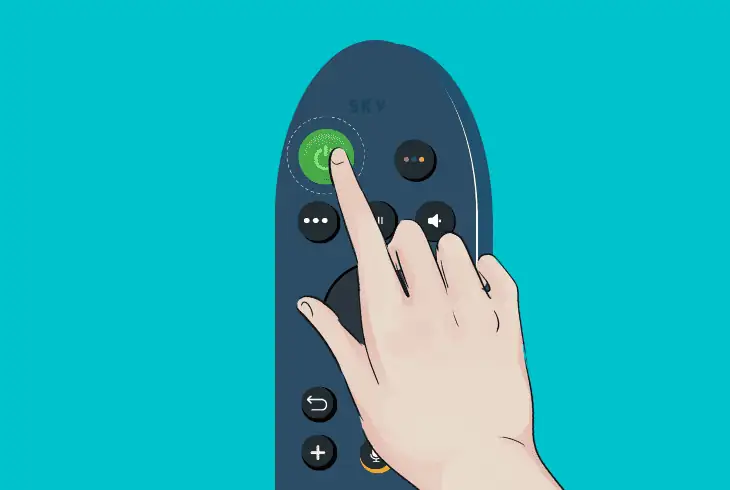 power-reset the sky glass remote