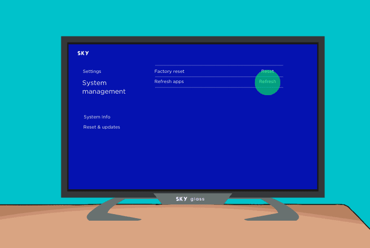 refresh the sky glass tv apps