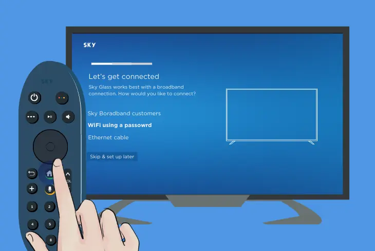 how to connect sky glass wirelessly