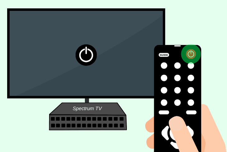 power cycle the spectrum tv box