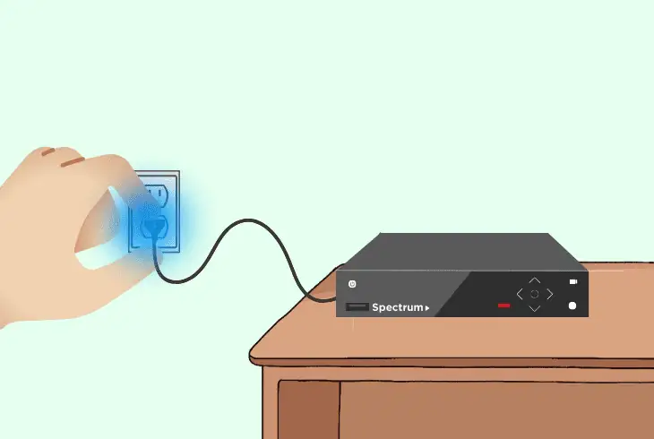 power reset the spectrum tv box