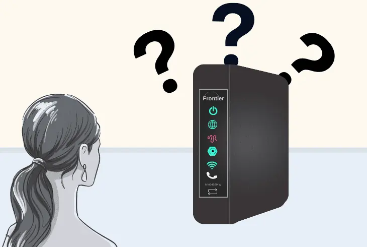 red squiggly line on frontier router mean