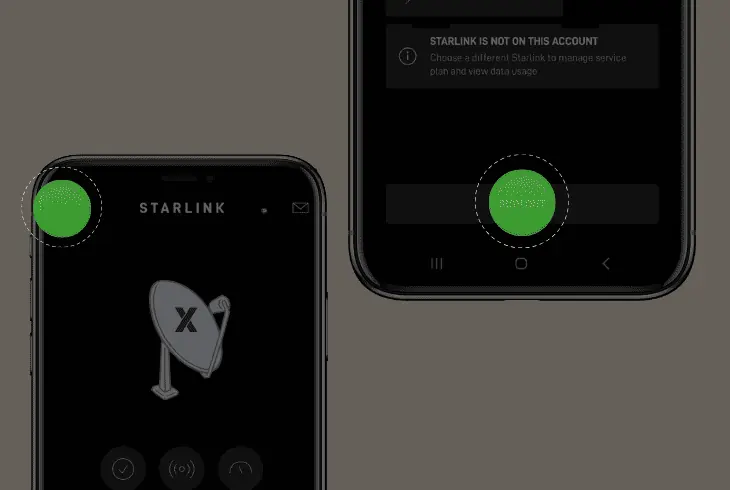 log out log in the starlink app