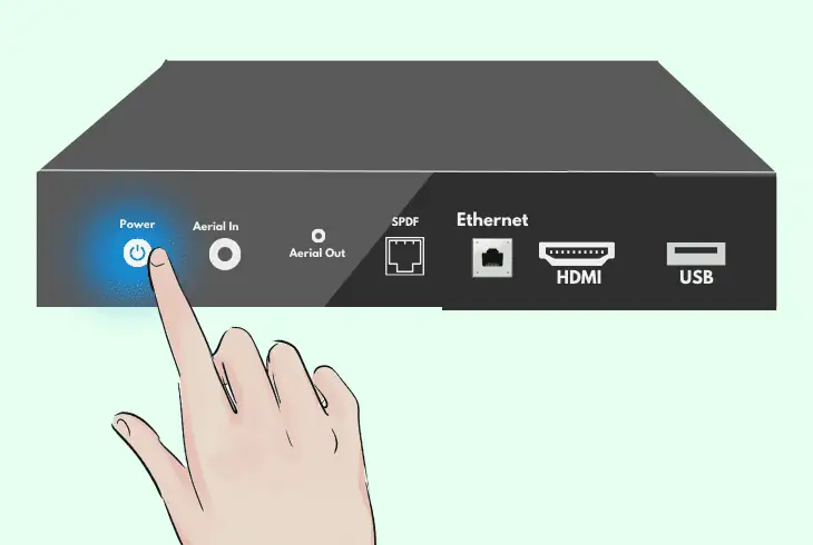 reset the bt tv box system
