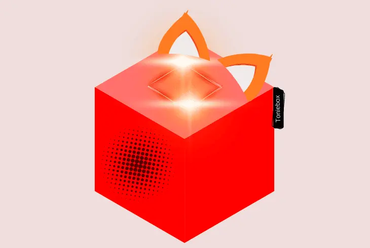what causes orange light on toniebox