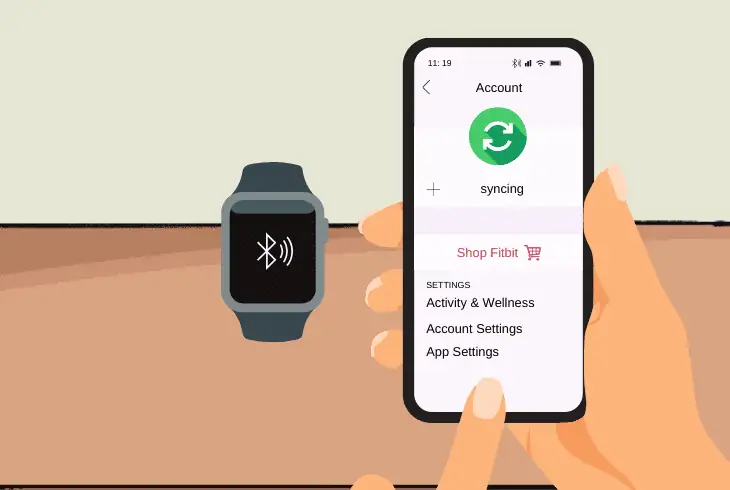 sync fitbit to track sleep data