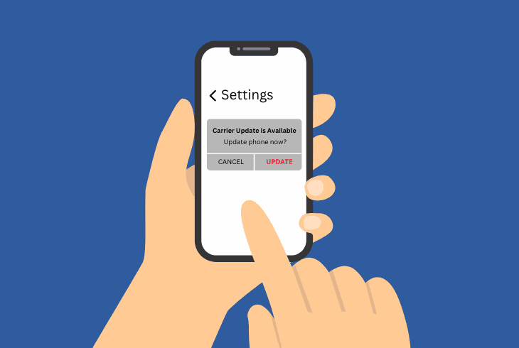 update the phone carrier settings