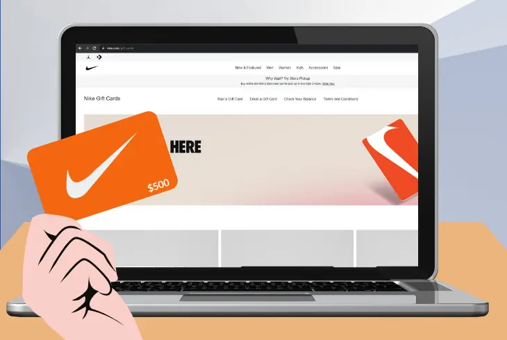 use gift card on the website
