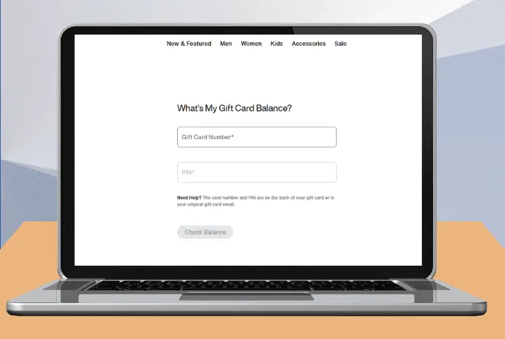 verify your gift card balance