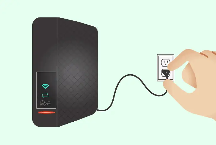 power cycle the virgin router