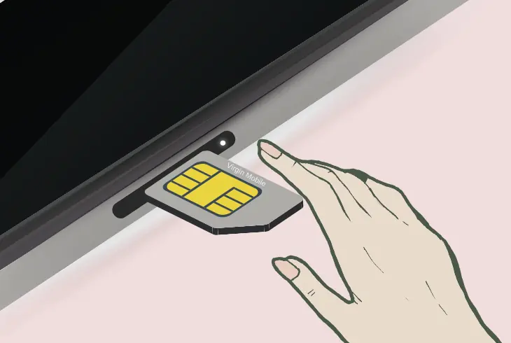 reinsert the virgin sim card