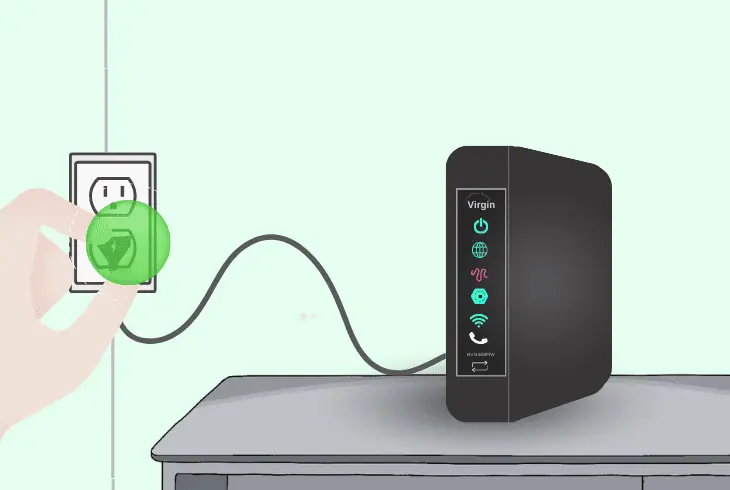 power cycle the virgin wi-fi hub