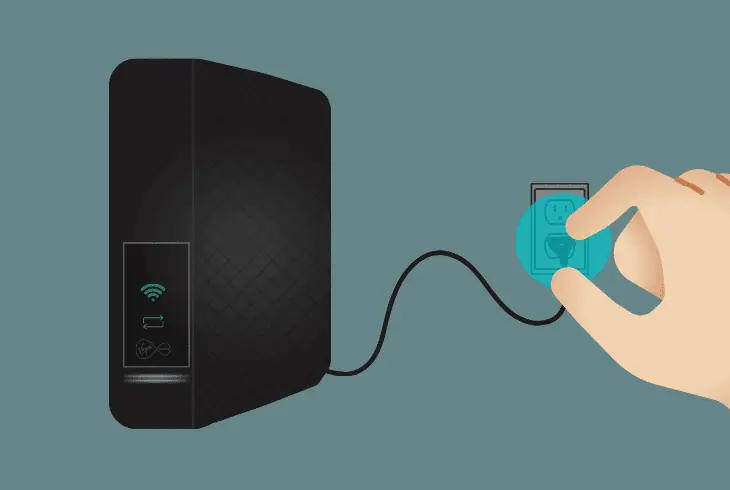 unplug your virgin wifi router