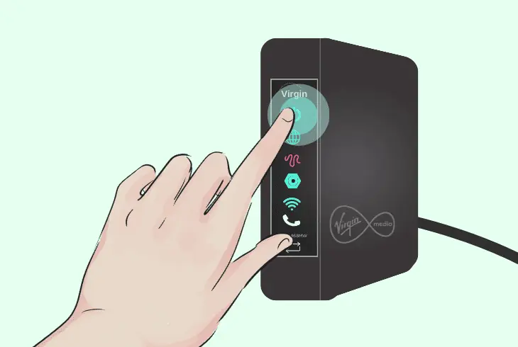 restart the virgin wifi router