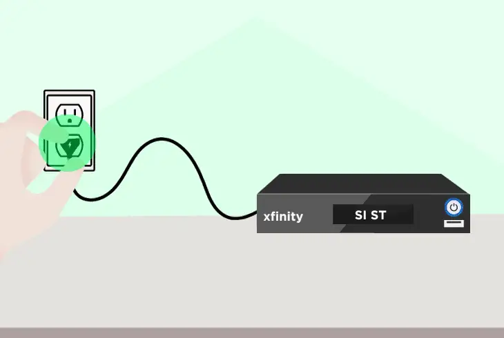 reset the power of the xfinity box