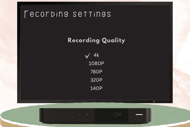 adjust the recording quality