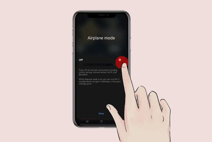 deactivate the airplane mode