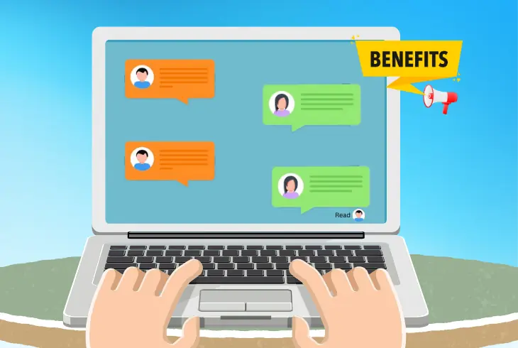 benefits of accessing the messages online